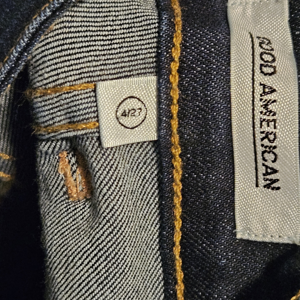 Good American Women's Blue Jeans size 4/27 with side Zipper - Picture 7 of 7